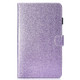 For Galaxy Tab A 7.0 (2016) T280 Varnish Glitter Powder Horizontal Flip Leather Case with Holder & Card Slot(Purple)