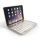 F8SM+ For iPad mini 4 Laptop Version Colorful Backlit Aluminum Alloy Bluetooth Keyboard Protective Cover (Gold)