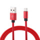 1m Flat Cord USB A to Type-C Fast Charging Data Sync Charge Cable, For Galaxy, Huawei, Xiaomi, LG, HTC and Other Smart Phones (Red)