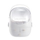 Portable Dust-proof Transparent Round Cosmetic Drawer Type Storage Box( Small Pearl White )