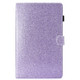 For Galaxy Tab A 10.1 (2016) T580 Varnish Glitter Powder Horizontal Flip Leather Case with Holder & Card Slot(Purple)