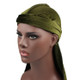 Velvet Turban Cap Long-tailed Pirate Hat Chemotherapy Cap (Grass Green)