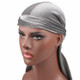 Velvet Turban Cap Long-tailed Pirate Hat Chemotherapy Cap (Grey)