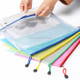 10 PCS Zipper Plastic Mesh Document File Bag, Random Color Delivery, Size: 33.5*23cm