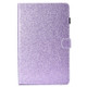 For Galaxy Tab A 10.5 T590 Varnish Glitter Powder Horizontal Flip Leather Case with Holder & Card Slot(Purple)