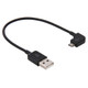 20cm Elbow Micro USB to USB 2.0 Data / Charger Cable, For Samsung, HTC, Sony, Lenovo, Huawei, and other Smartphones(Black)