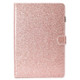 For Galaxy Tab S4 10.5 T830 Varnish Glitter Powder Horizontal Flip Leather Case with Holder & Card Slot(Rose Gold)