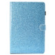 For Galaxy Tab S4 10.5 T830 Varnish Glitter Powder Horizontal Flip Leather Case with Holder & Card Slot(Blue)