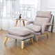 F3 Lazy Sofa Armrest Bedroom Leisure Japanese Folding Fabric Lounge Chair (Grey)