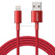 ANKER USB to 8 Pin Apple MFI Certificated Nylon Weaving Charging Data Cable, Length: 1m(Red)