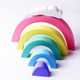 Rainbow Piles Pile Blocks Building Children Room Decoration Photography Props( Rainbow )