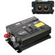 300W DC 24V to AC 220V Car Multi-functional 4488 Smart Power Inverter(Black)