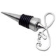 Metal Special Shape Wine Stopper(Alphabet Silver)