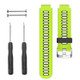 For Garmin Forerunner 735 XT Two-tone Silicone Strap(Lime + Black)