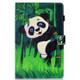for Galaxy Tab A 10.5 T590 Colored Drawing Stitching Horizontal Flip Leather Case, with Holder & Card Slots(Panda)