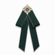 Unisex Pearl Bow-knot Cloth Bow Tie Brooch Clothing Accessories, Style:Pin Buckle Version(Army Green)