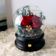 Eternal Flower Round Crystal Ball Decoration Shape Bluetooth Speaker with Light(Black)