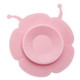 Double-sided Super Suction Cartoon Anti-collision Children Bowl  Sucker(Pink Snail)