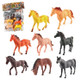 1281 8 in 1 Cute Horses Decoration Toys Set