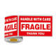 500 PCS Self-adhesive Outer Box English Warning Sticker Fragile Label, Size: 76x127mm