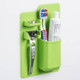 Silicone Toothbrush Holder Bathroom Organizer Storage Mighty Toothpaste Razor(Green)