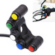 Motorcycle Headlight Auxiliary Light Horn Switches Aluminum Alloy Five-position Faucet Switches with Light