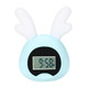 Multifunctional Cartoon Animal Shape Creative LED Luminous Electronic Alarm Clock, Style:Antlers(Blue)