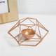 Creative Modern Minimalist Geometric Wrought Iron Gold Candle Holder Ornaments Home Decorations Romantic Candlelight Ornaments, Size:S