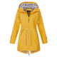 Women Waterproof Rain Jacket Hooded Raincoat, Size:M(Yellow)