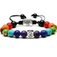Tree of Life Multicolor Beads Stones Weave Yoga Rope Bracelets(Multicolor gold)