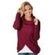 Women Winter Round Neck Pullover (Color:Red Size:One Size)