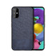 For Galaxy S20 Ultra Shockproof Splicing PU + Cloth Texture PC + TPU Protective Case(Blue)