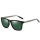 Men Retro Fashion Aluminum Magnesium Frame UV400 Polarized Sunglasses  (Black Tarnish+ G15 Green)