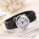 Rivet Bracelet Quartz Watch for Women(Black)