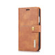 DG.MING Crazy Horse Texture Flip Detachable Magnetic Leather Case for iPhone XR, with Holder & Card Slots & Wallet (Brown)