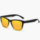 Unisex Retro Fashion Plastic Frame UV400 Polarized Sunglasses  (Gradient Black + Yellow)