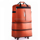 91L Retractable Suitcase Foldable Unisex Suitcase Lockable Travel Spinner Rolling Trolley Clothing Bag(Orange)