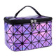 3D Laser Large Capacity Square Portable Cosmetic Bag Travel Storage Bag Waterproof Wash Bag(Purple)