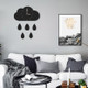 Clouds Pattern Creative Living Room Decorative Wall Clock (Black)