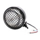 Motorcycle Black Shell Harley Headlight Retro Lamp LED Light Modification Accessories (White)