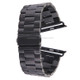 For Apple Watch 42mm Butterfly Buckle 3 Beads Stainless Steel Watchband(Black)