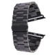 For Apple Watch 42mm Butterfly Buckle 3 Beads Stainless Steel Watchband(Black)
