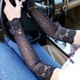 Ladies Spring and Summer Thin Lace Cuffs Cover Ccars Sunscreen Fake Sleeves, A Pair, Size:One Size(Black)