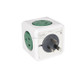 PowerCube 10A Universal Wall Adapter Power Socket with 5 US / AU Sockets for Home Office, AU Plug, Random Color Delivery