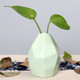 Home Garden Rhombus Pattern Mini Ceramic Vase Wedding Garden Plant Decoration(Light Green)