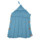 Children Sweater Wooden Button Tassel Hat Baby Hooded Sleeping Bag, Size:One Size(Light Blue)