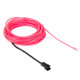 Waterproof Round Flexible Car Strip Light with Driver for Car Decoration, Length: 5m(Pink)