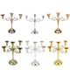 Retro Candlestick Home Decoration Living Room Cafe Theme Restaurant Jewelry Candlelight Dinner Props Gifts, Style:Silver-5 Arms