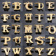 1 pair gold letters A-Z name Cufflinks men French shirt Cufflinks(Q)