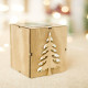 2 PCS Christmas Wood Candle Holder Candle Stick Light Decoration(Christmas trees)